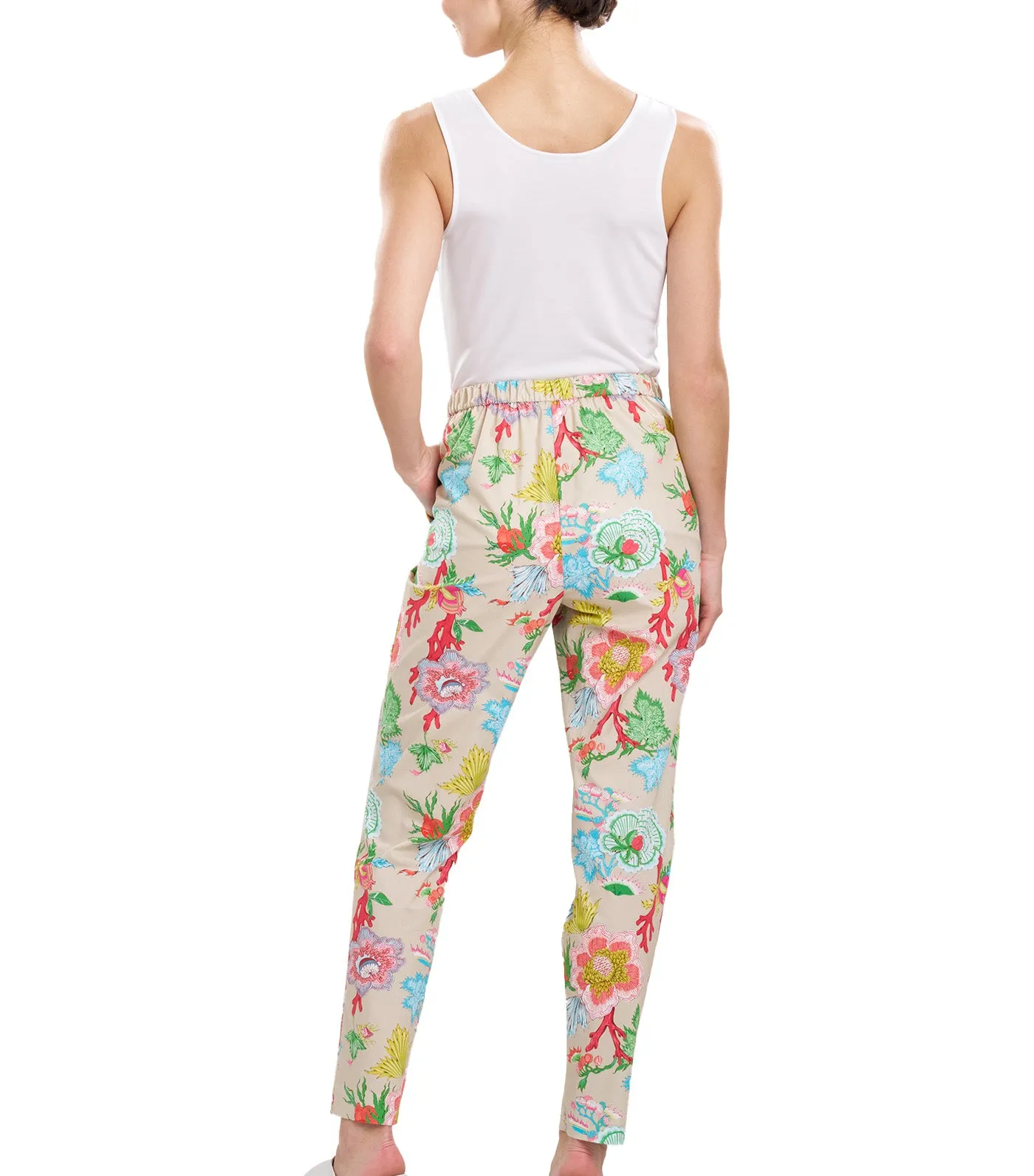 Amanpulo Cotton Poplin Pants White Sand
