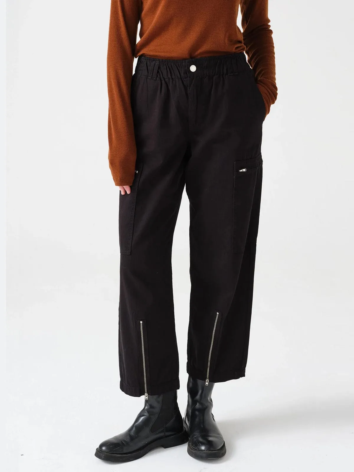 Amelia Cargo Pants - Black