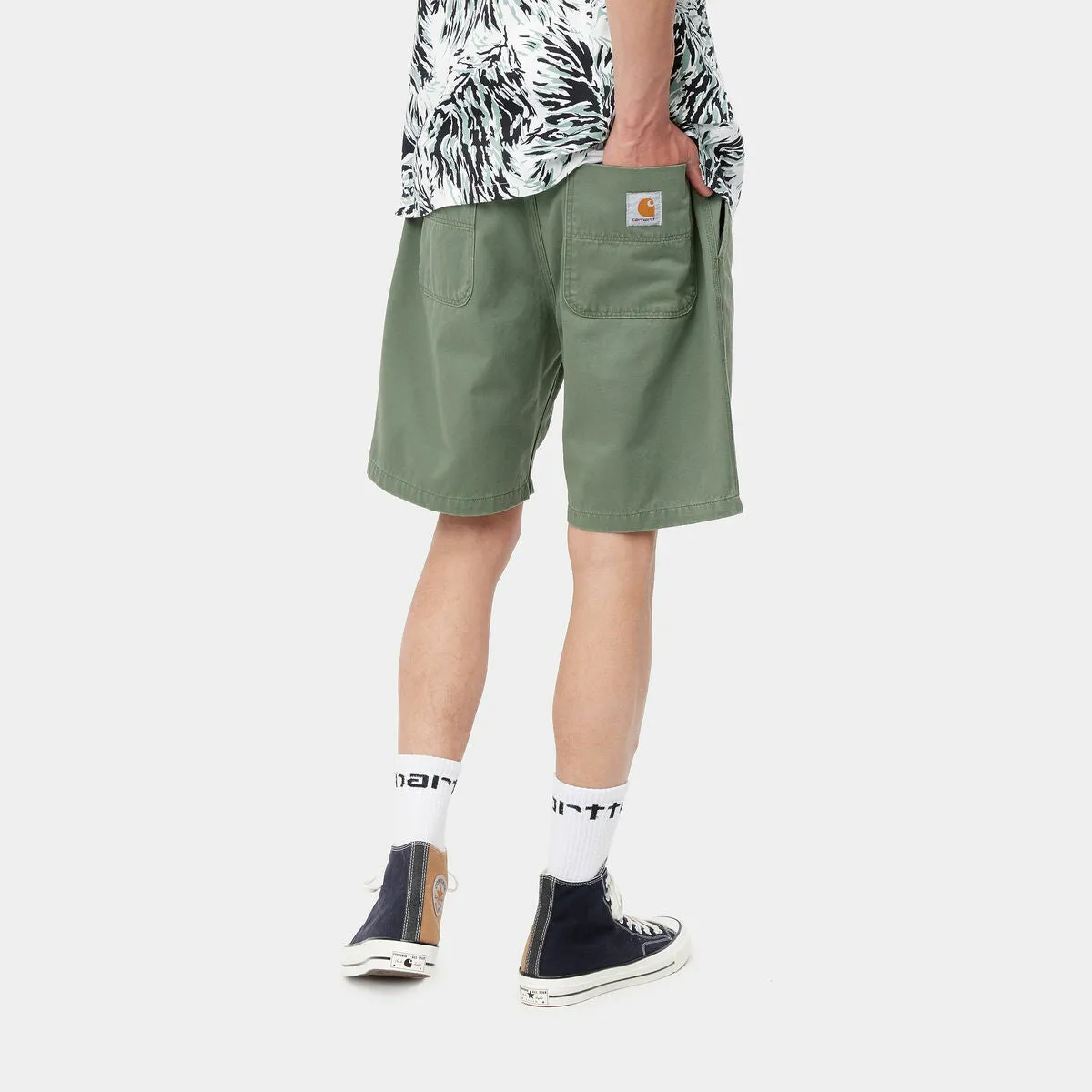 Carhartt Abbot Short Hemlock Green Stone Washed