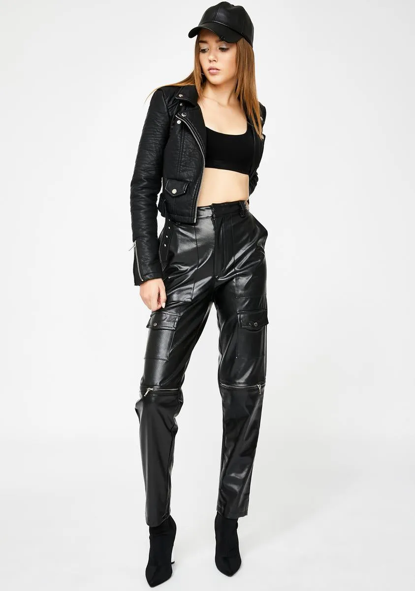 Faroe Faux Leather Trousers