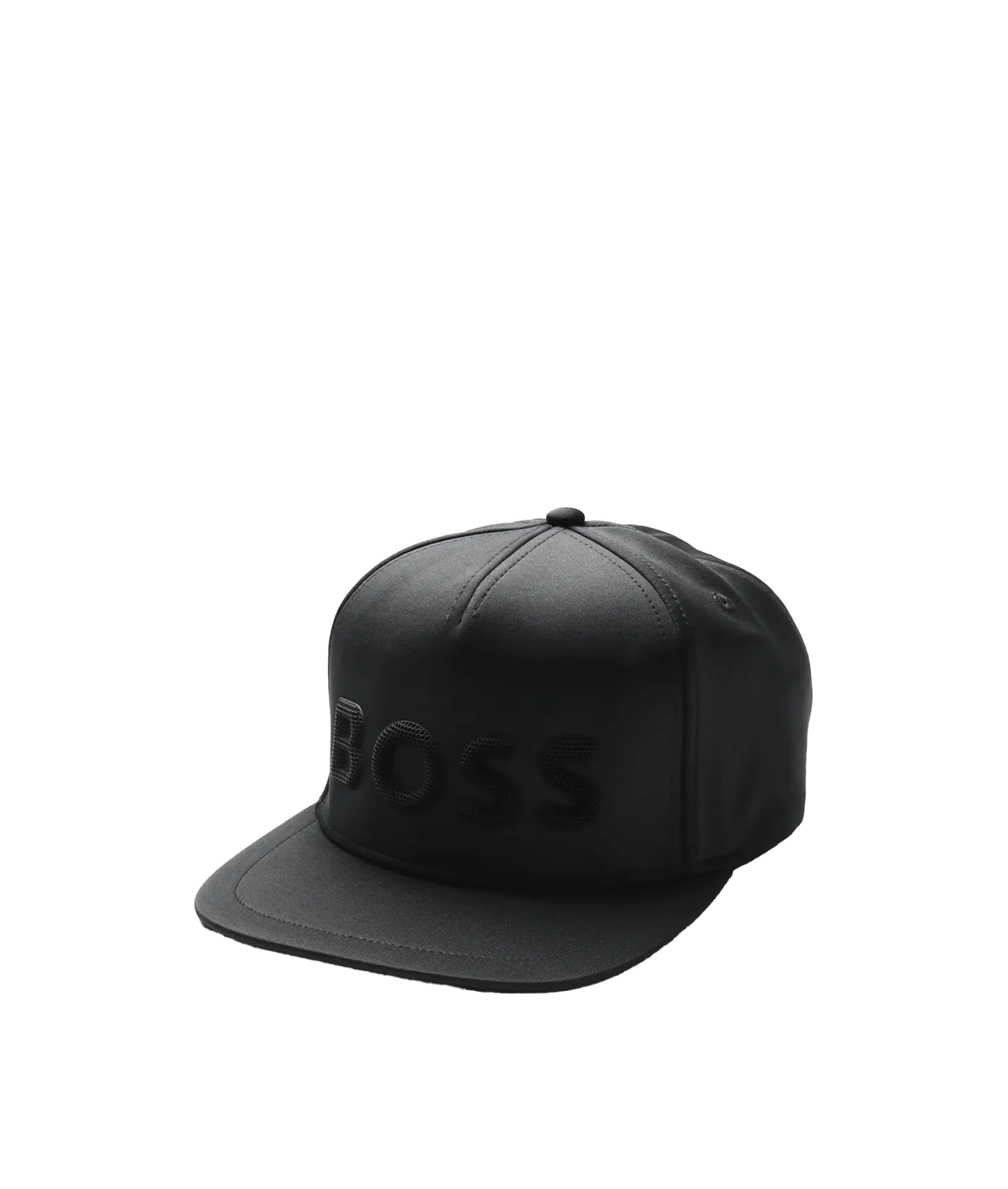 Five-panel Cap With Honeycomb Logo Detail - Black