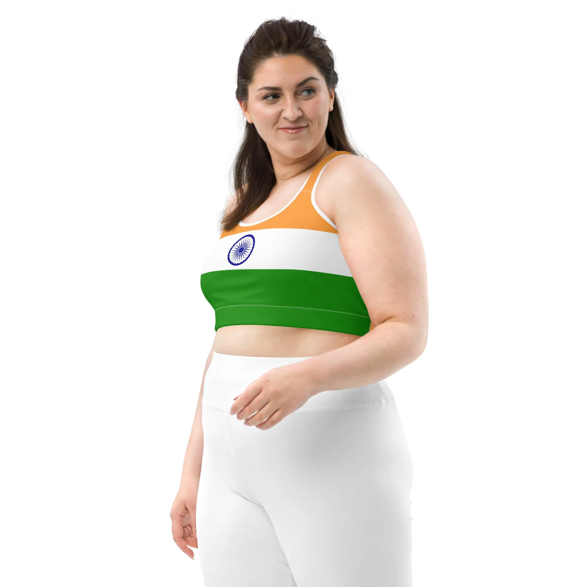 India Flag Sports Bra - Moisture-Wicking and Supportive Bra