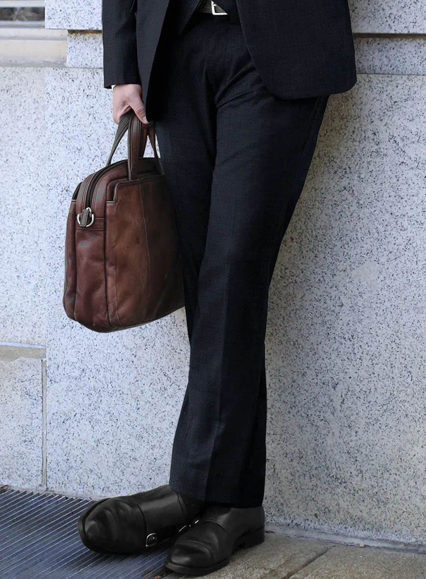Lanificio Zegna Trofeo Jolge Blue Checks Wool Pants