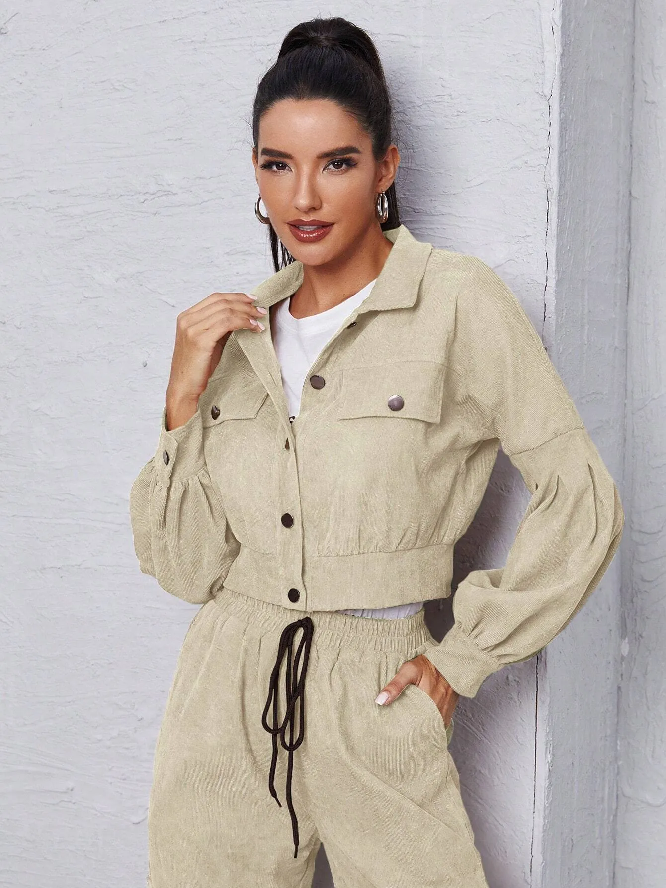 Long Sleeve Jacket With Cargo Pants