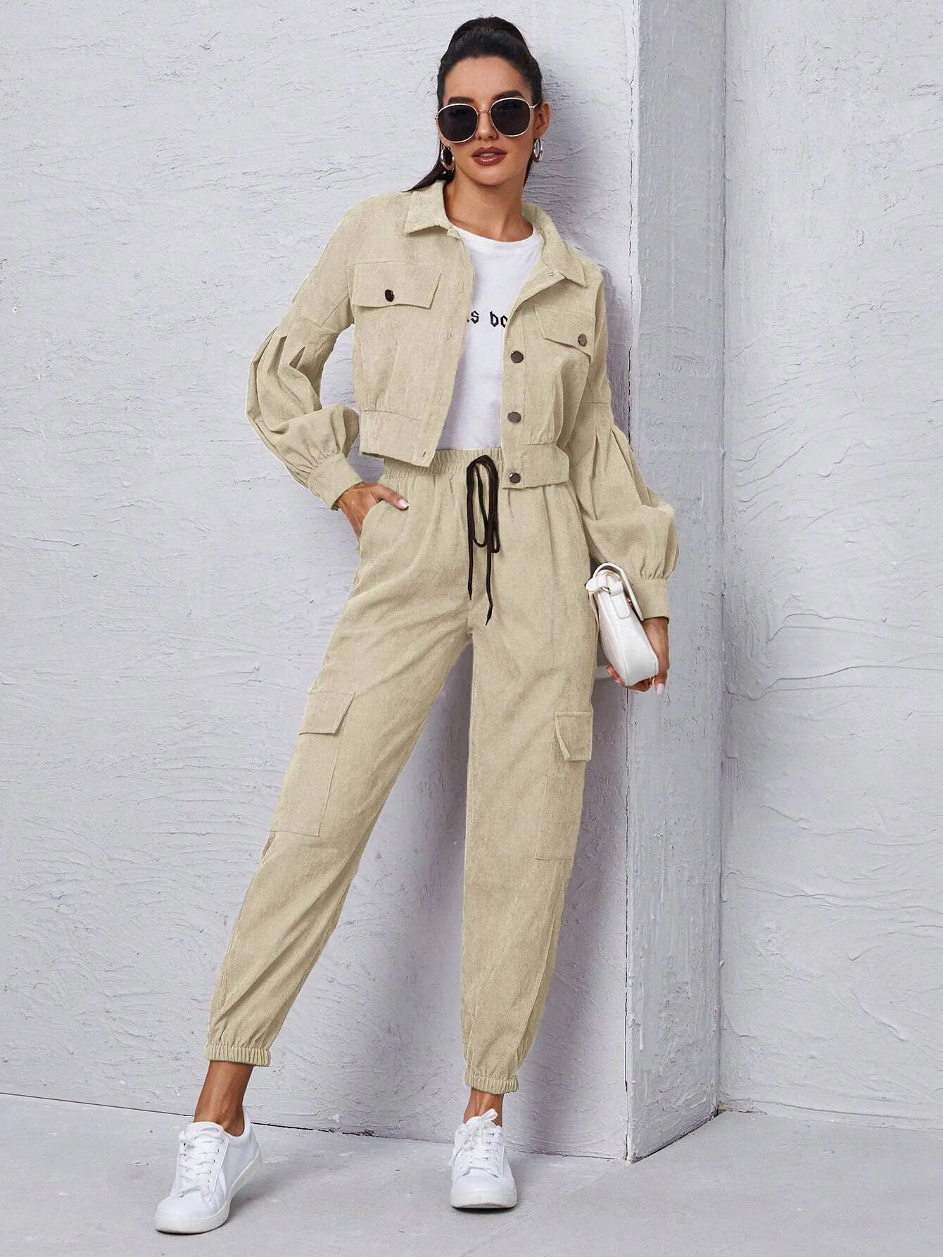 Long Sleeve Jacket With Cargo Pants