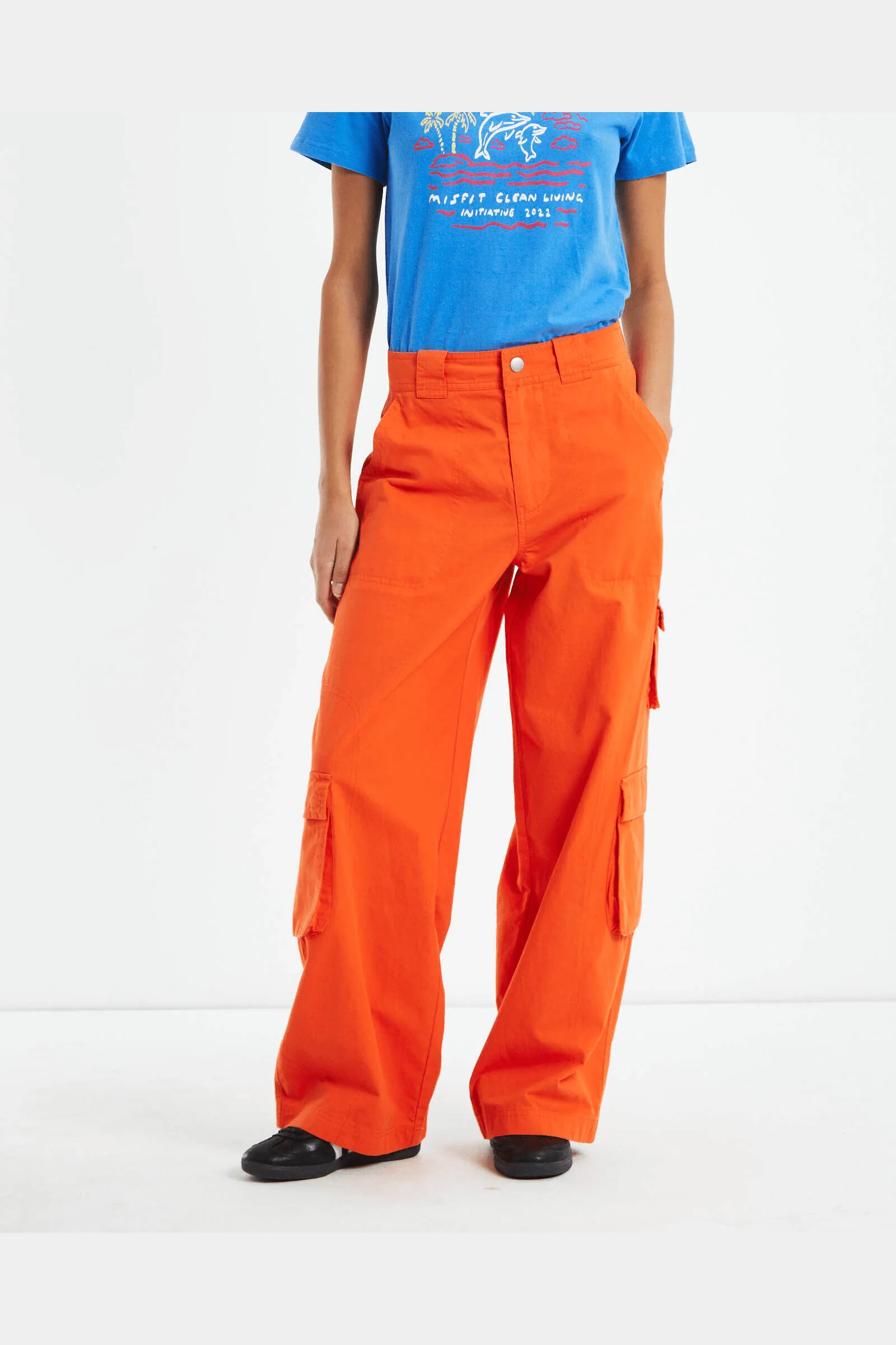 Misfit water pipe cargo pant- sherbert