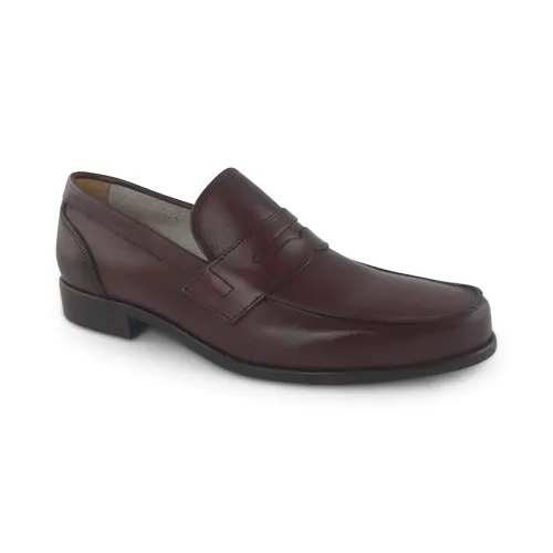Mocassini in pelle bordeaux