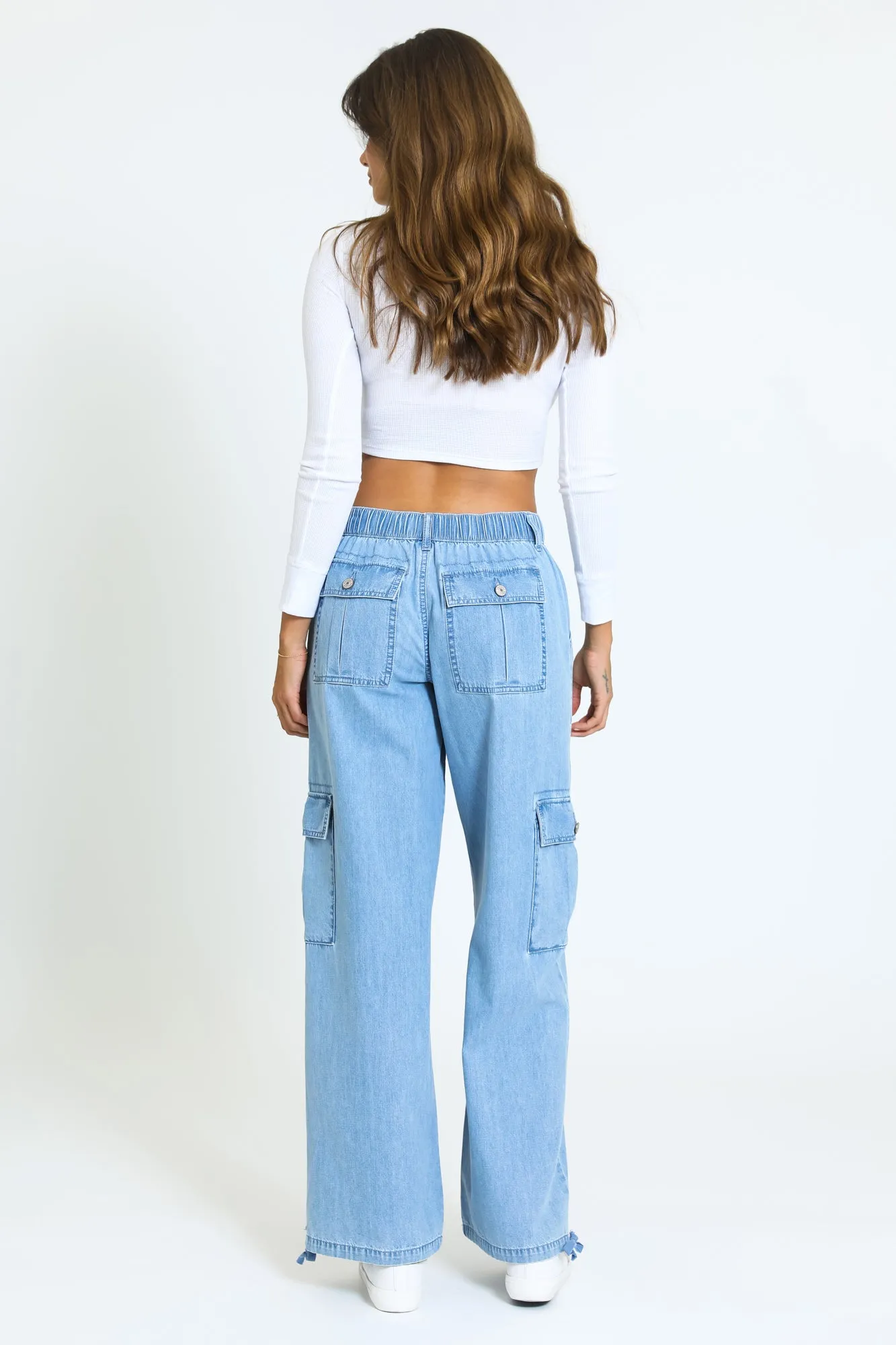 Parachute Cargo Pant - Medium Blue/Black