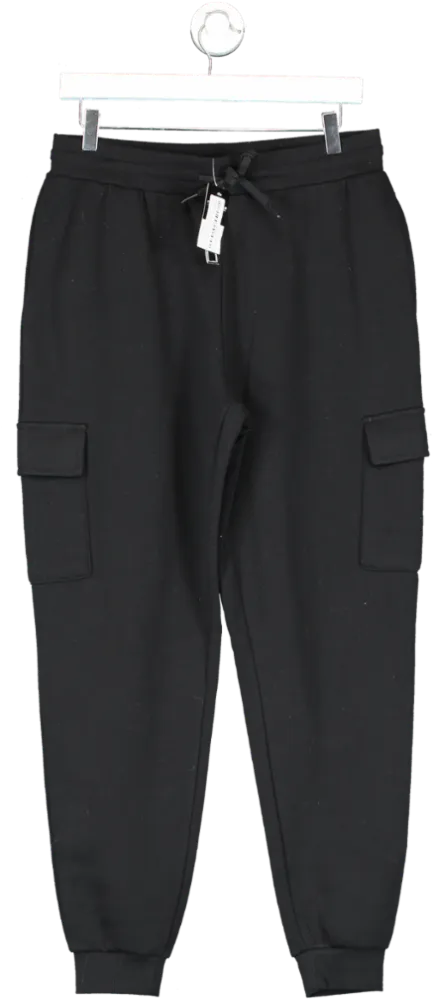 Peacocks Black Cargo Pocket Joggers UK M