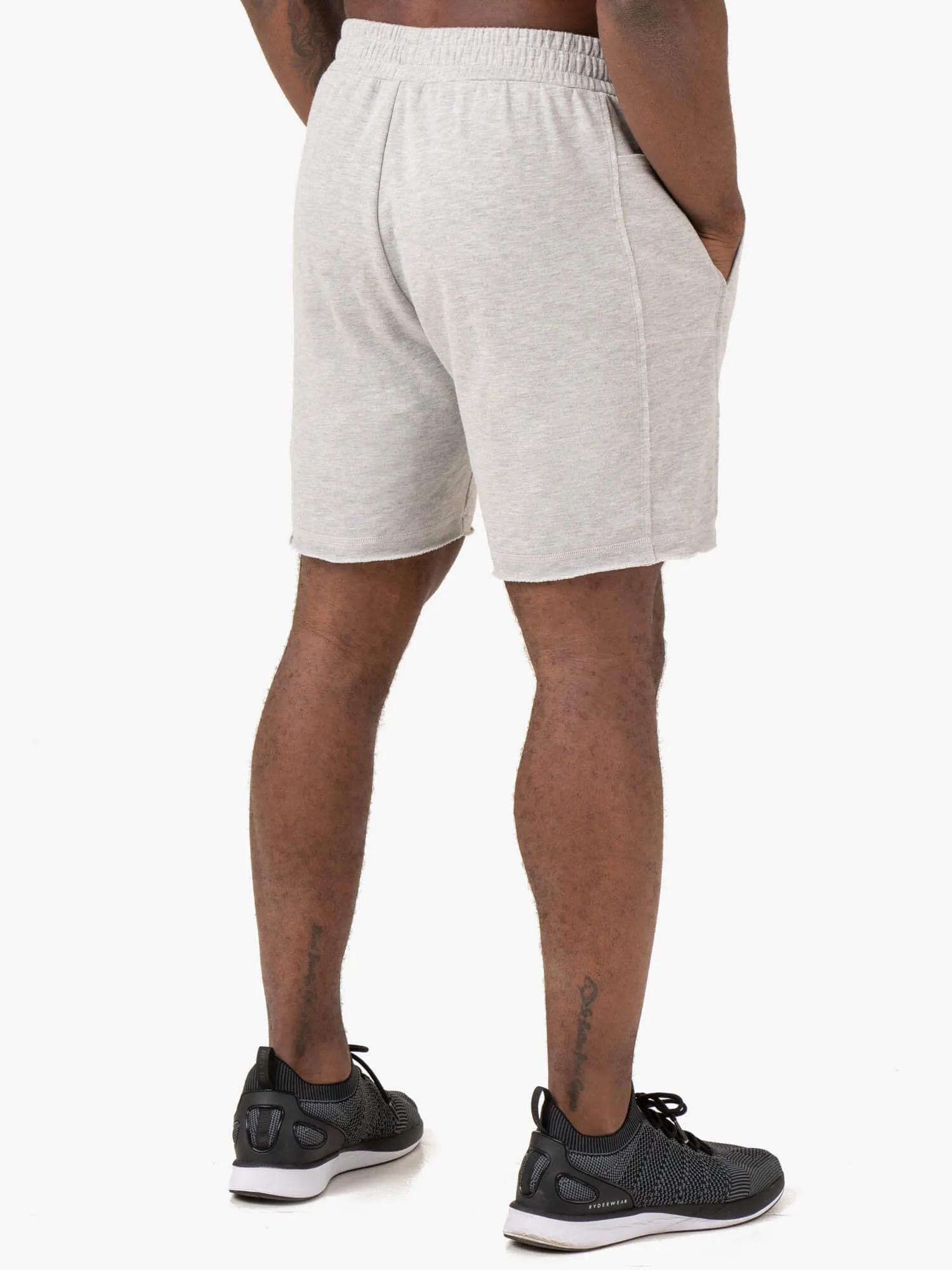 Pursuit Track Shorts - Light Grey Marl