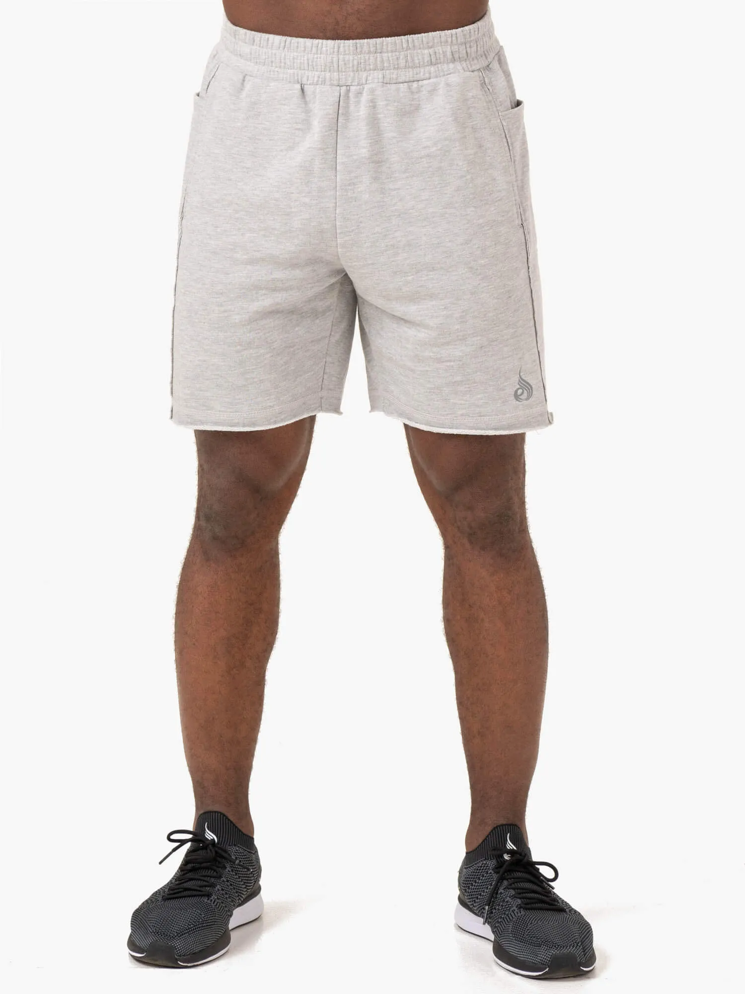 Pursuit Track Shorts - Light Grey Marl