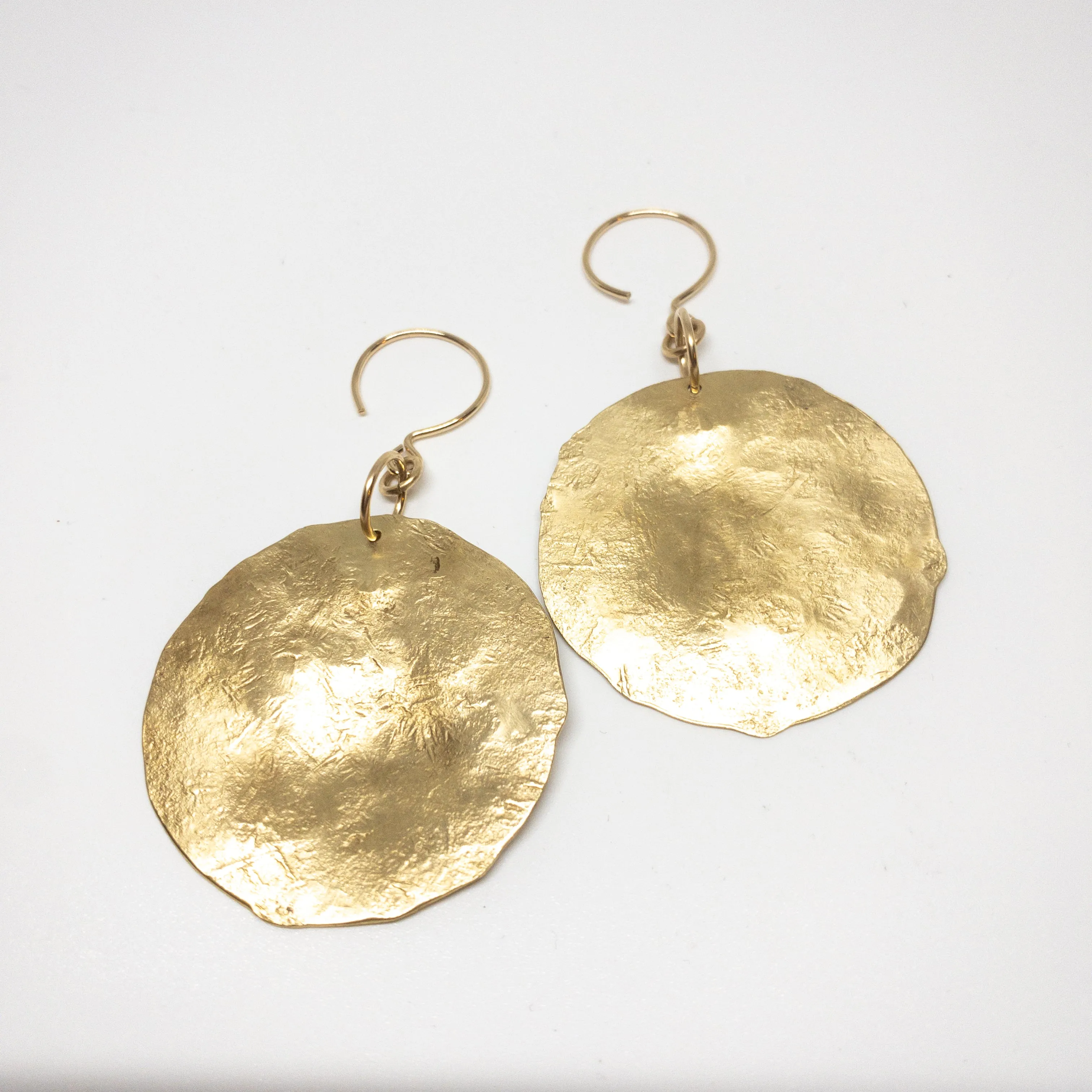 Sabi Disc Earrings - Brass