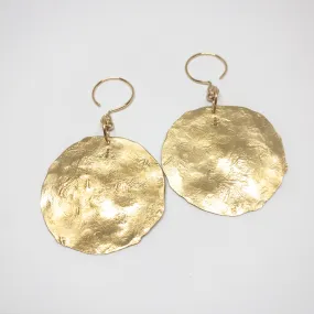 Sabi Disc Earrings - Brass