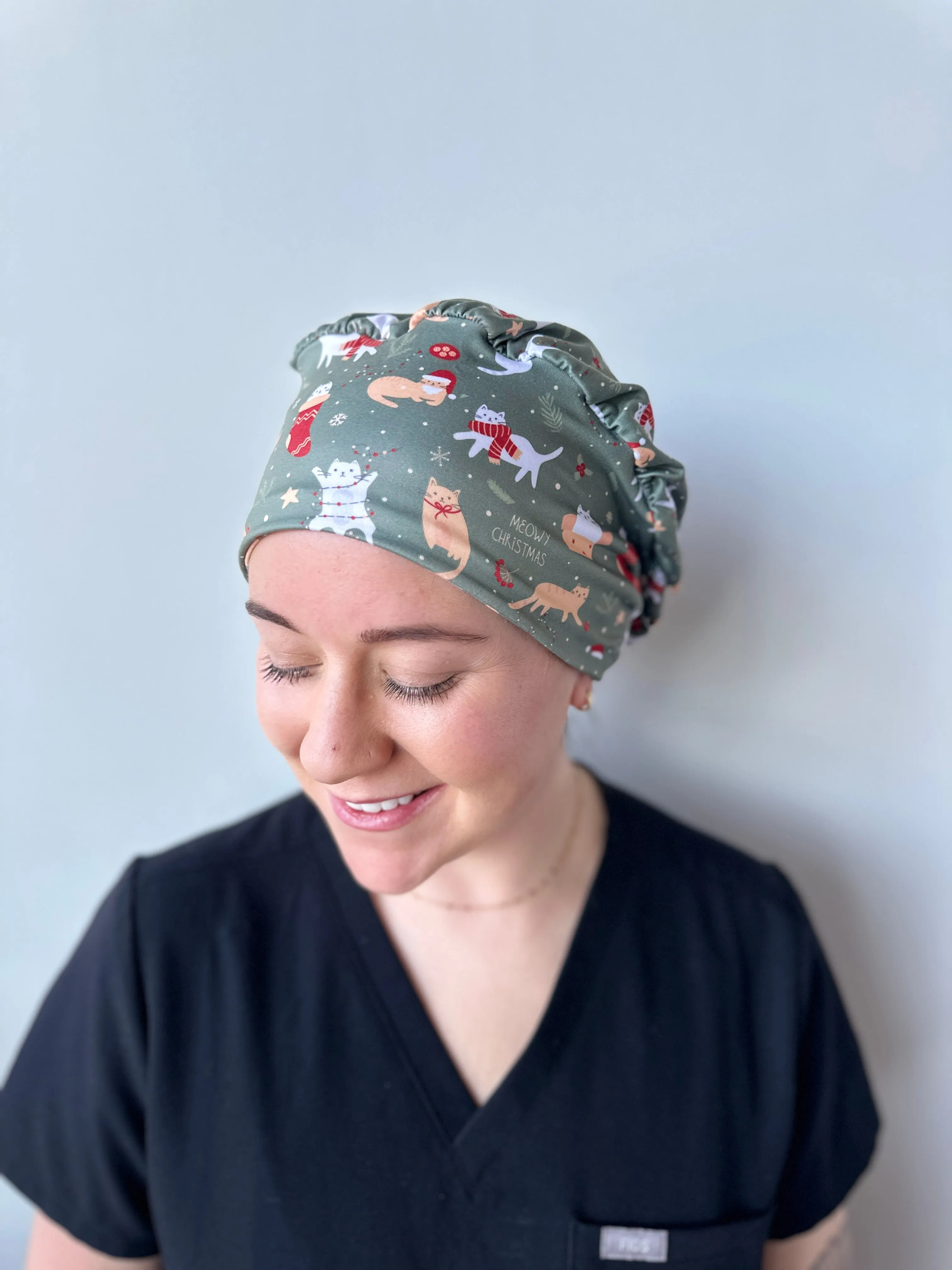 Scrub Hat - Meowy Christmas
