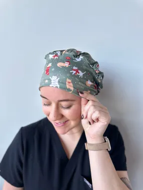 Scrub Hat - Meowy Christmas