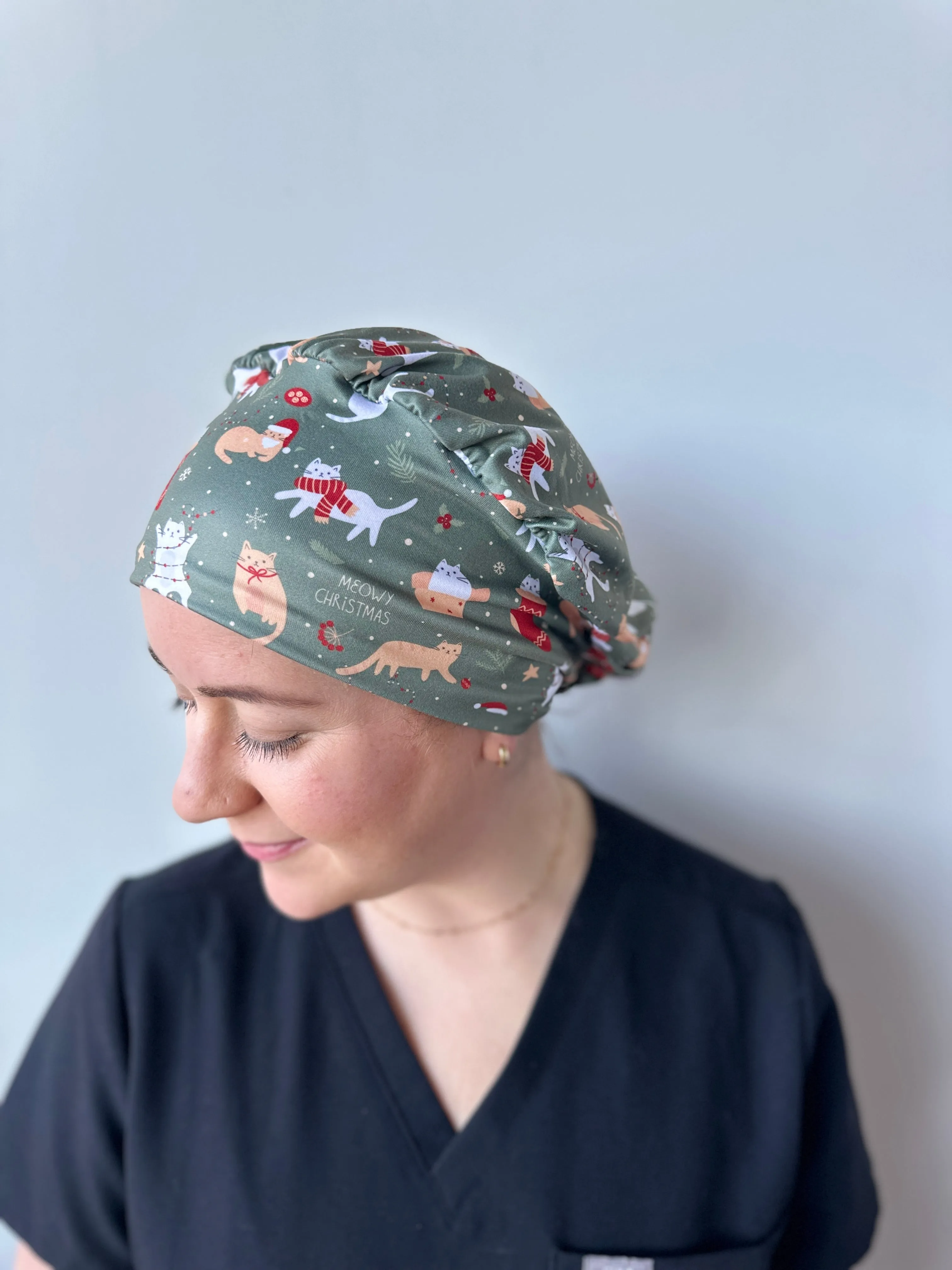 Scrub Hat - Meowy Christmas