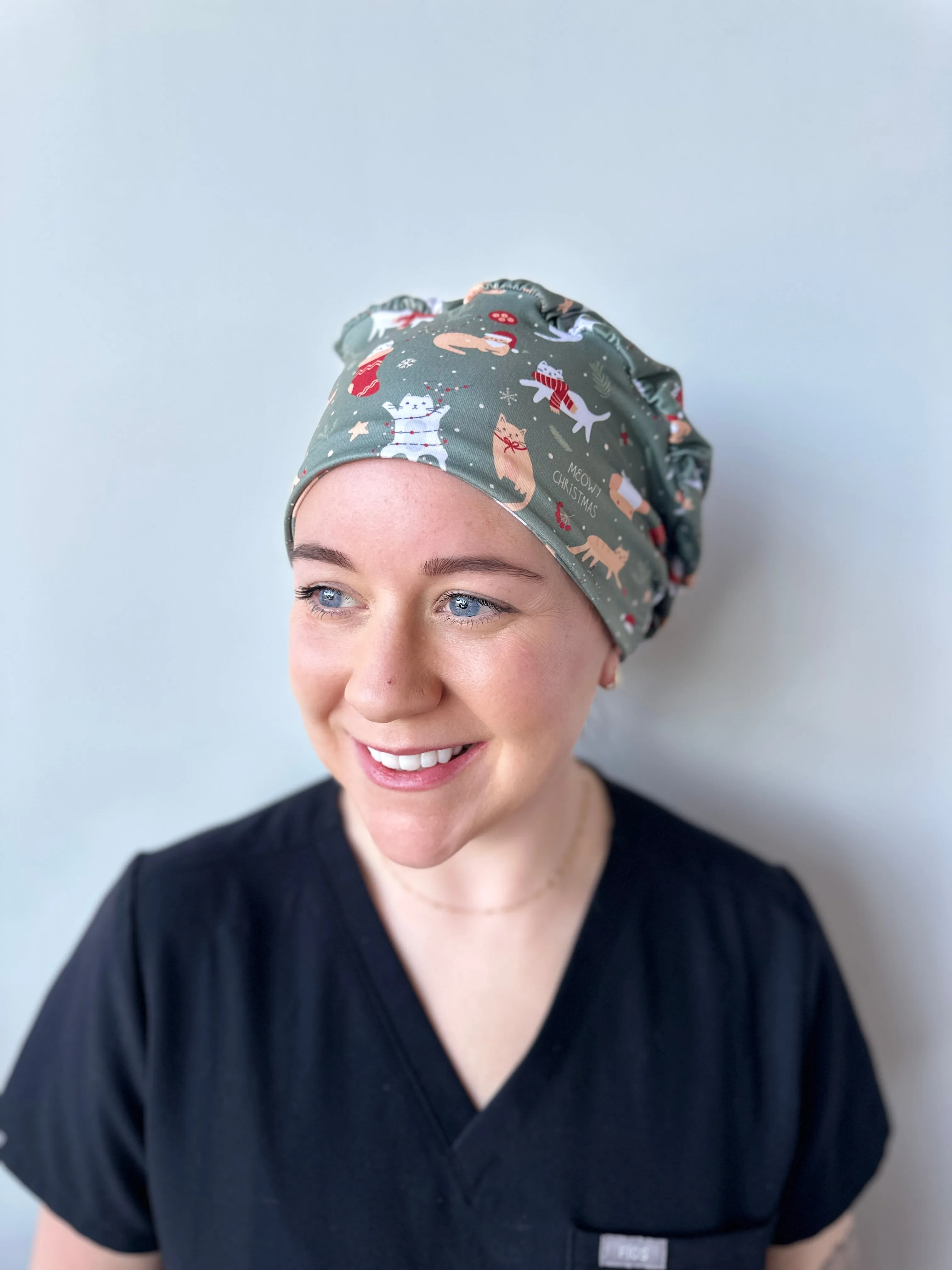 Scrub Hat - Meowy Christmas