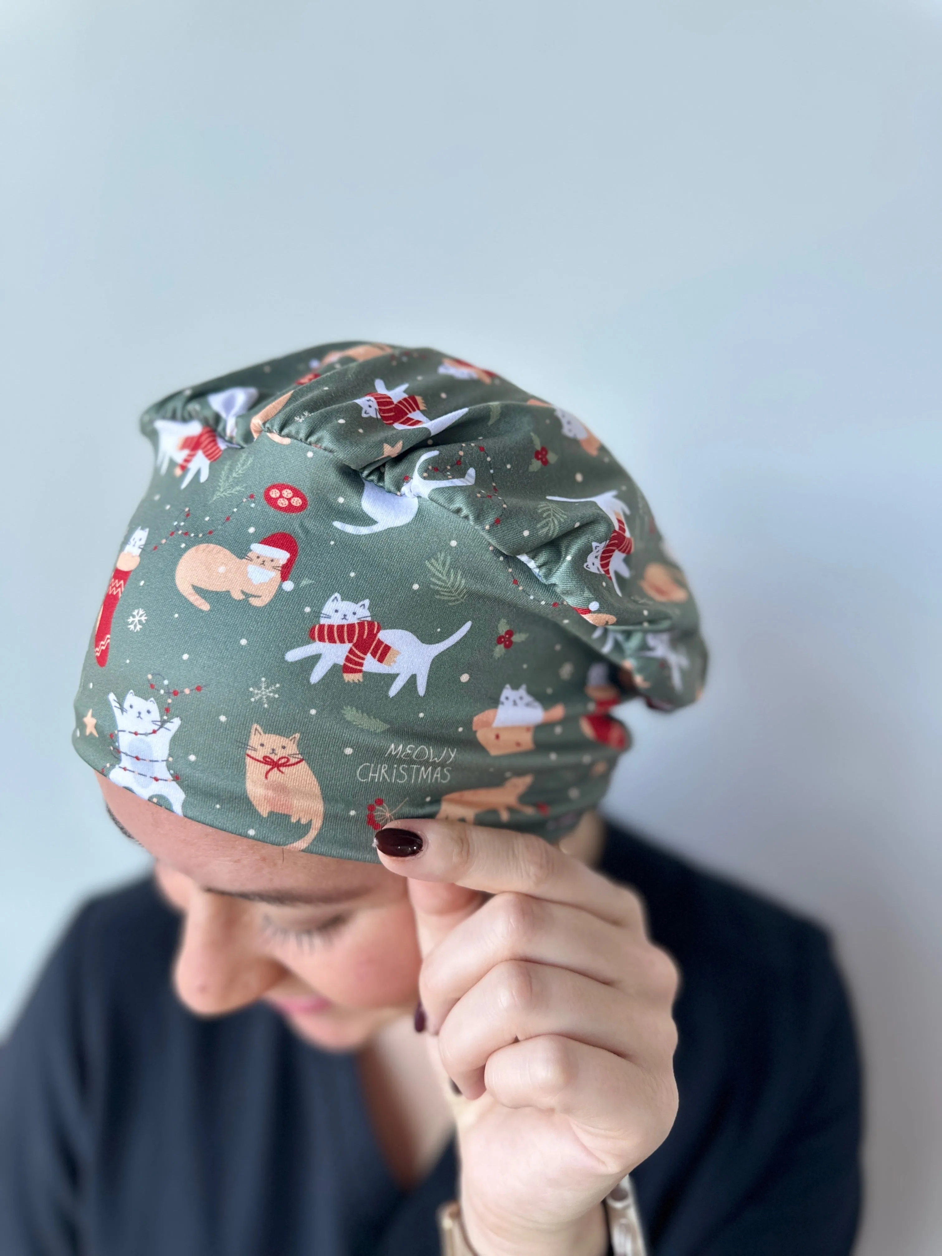 Scrub Hat - Meowy Christmas
