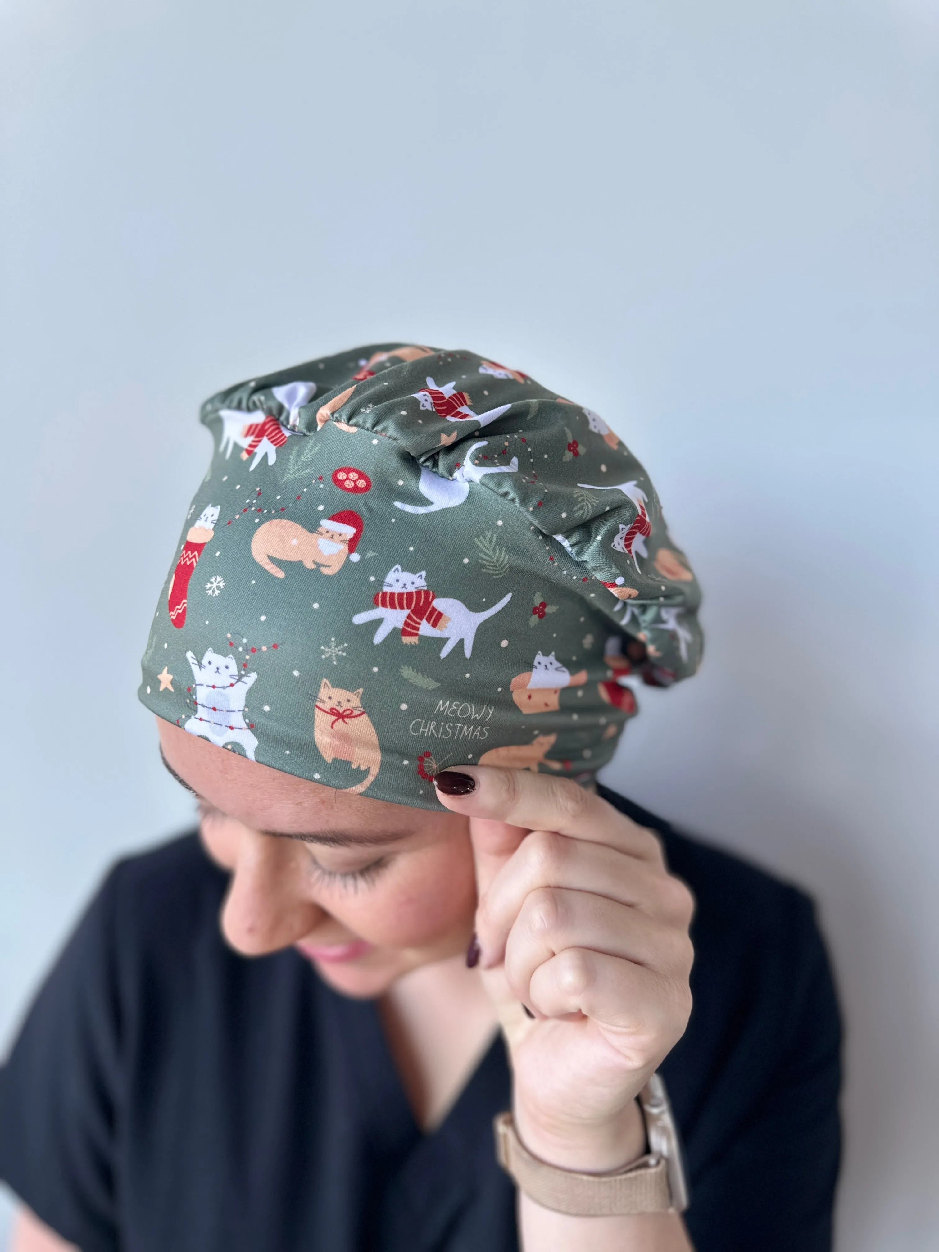 Scrub Hat - Meowy Christmas
