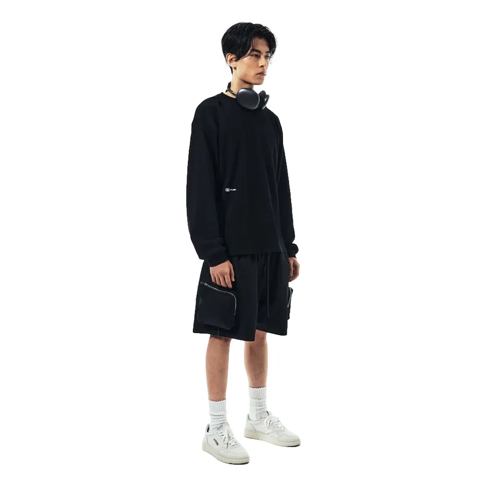 UNTITLED 002 NYLON CARGO SHORTS-BLACK