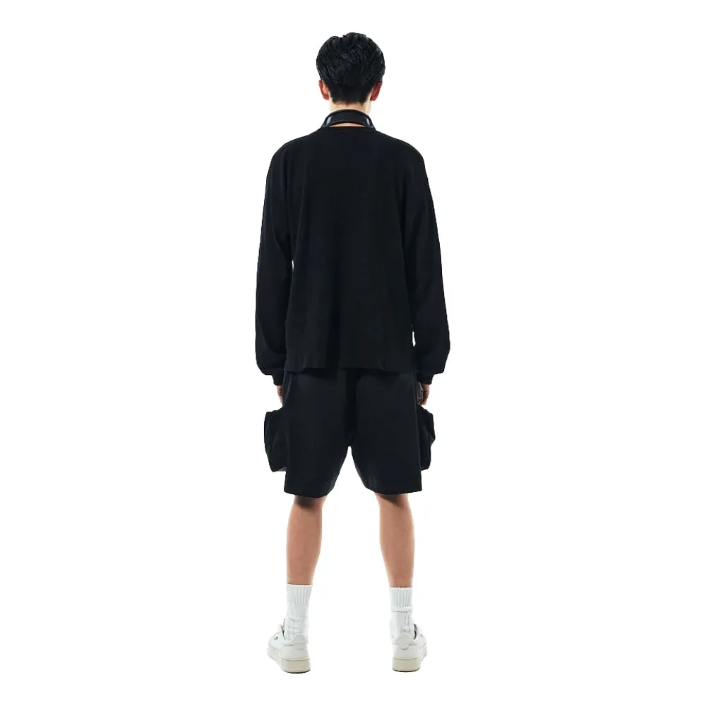 UNTITLED 002 NYLON CARGO SHORTS-BLACK