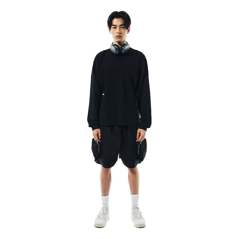 UNTITLED 002 NYLON CARGO SHORTS-BLACK